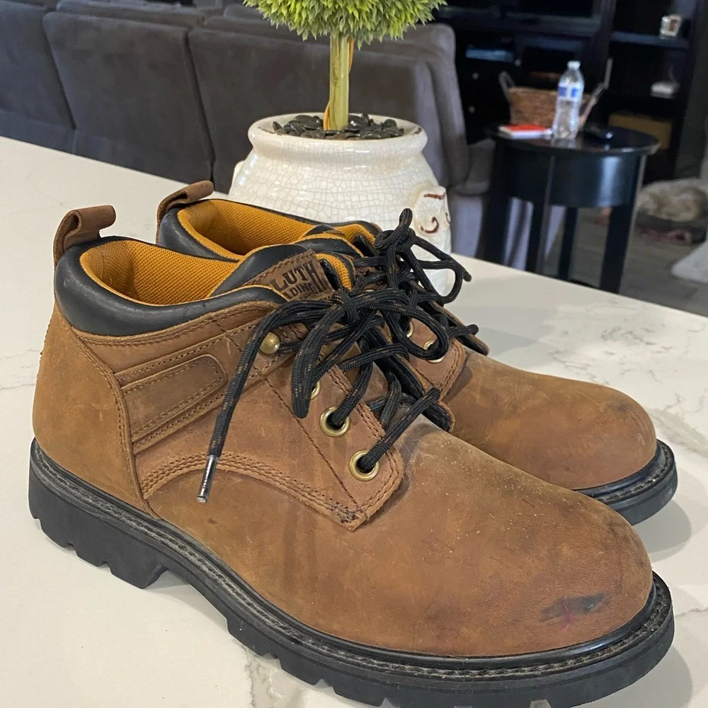Duluth Trading Co Men's Size 11M Brown Leather Short Ankle Work boot